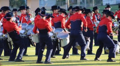 Drummers relaying the feeling of the music.